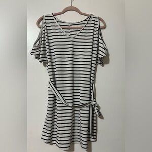 Black and White Striped Dress